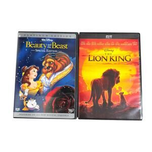 Lion King Live Action & Beauty and The Beast Special Edition DVDs Disney Kidcore